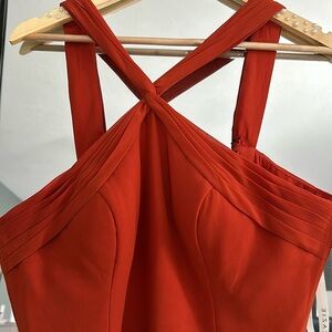 Azazie Rue bridesmaids dress in paprika